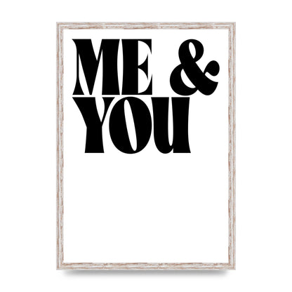 Love Series Me You" Art For The Home - A2 framed