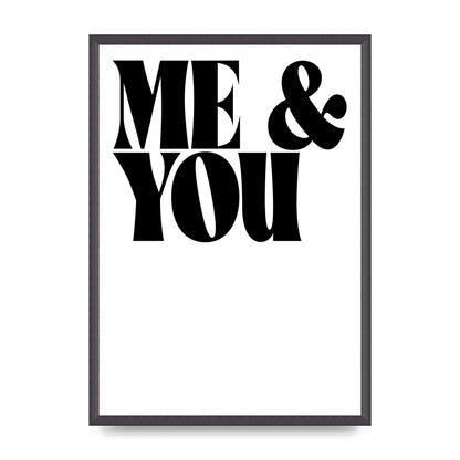 Love Series Me You" Art For The Home - A2 framed