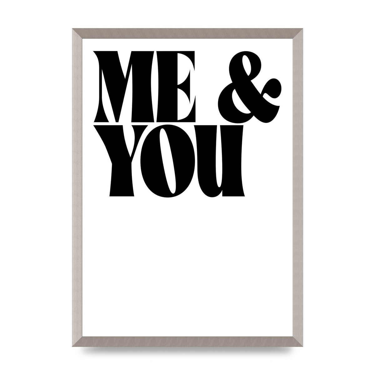 Love Series Me You" Art For The Home - A2 framed