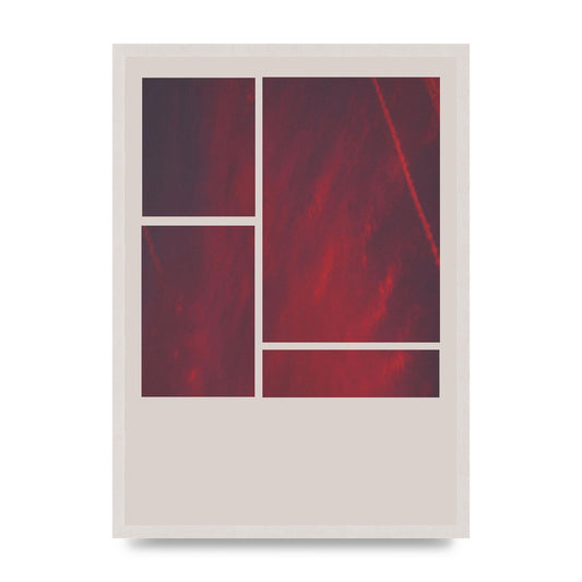 Grid Pink Sunset Art For The Home - A2 framed