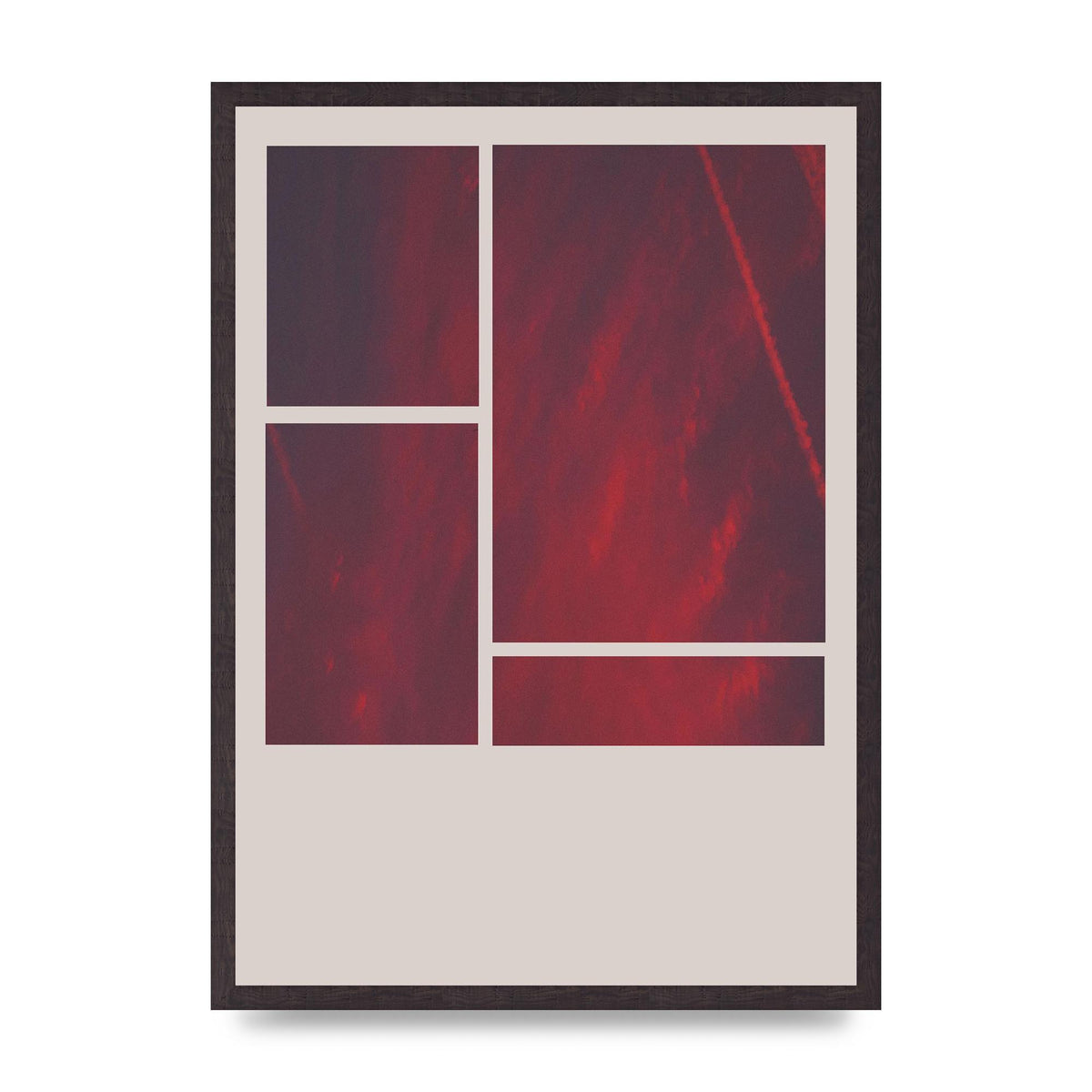 Grid Pink Sunset Art For The Home - A2 framed