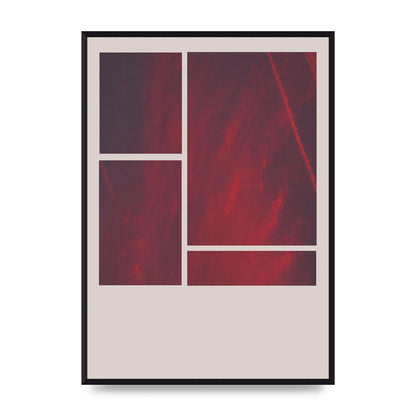 Grid Pink Sunset Art For The Home - A2 framed