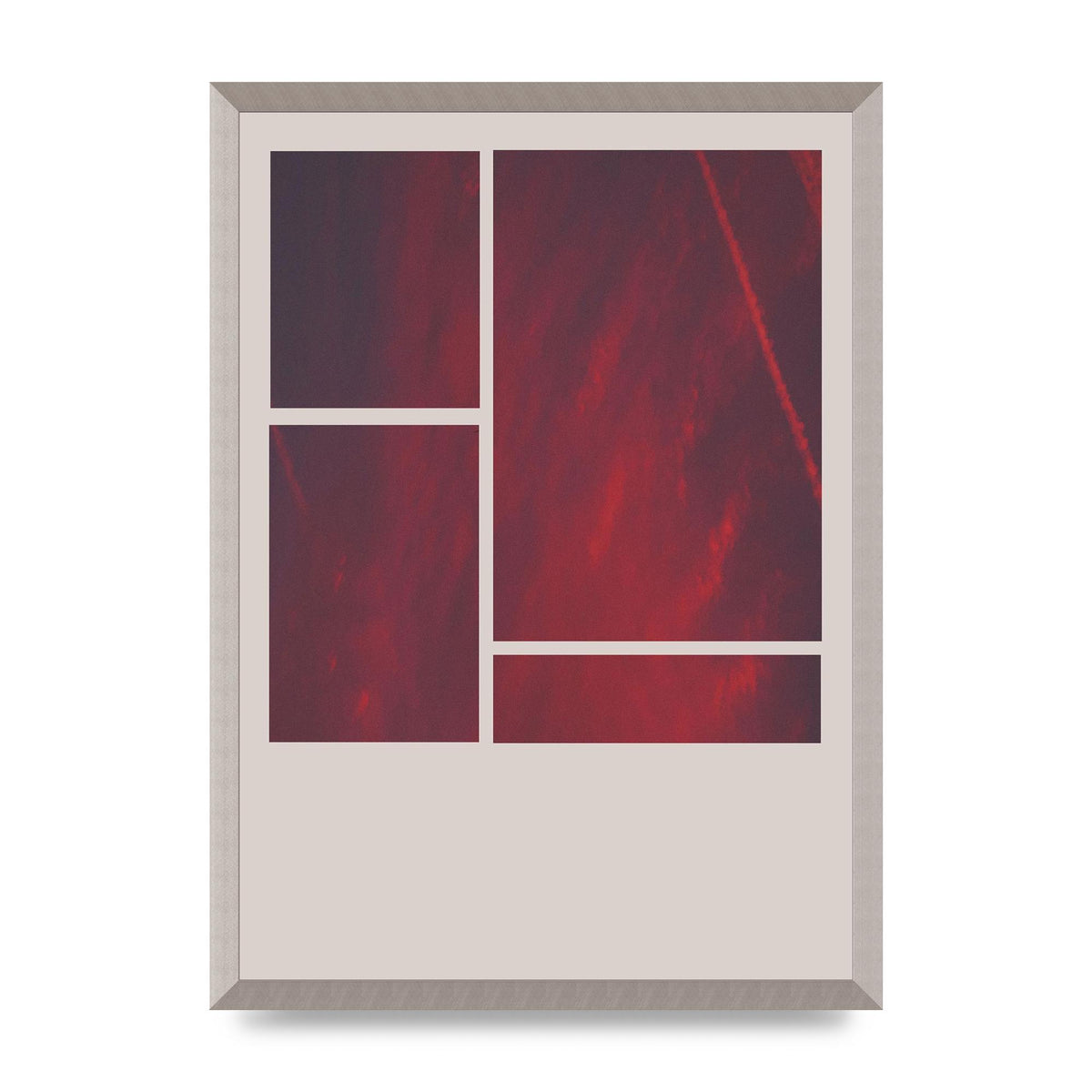 Grid Pink Sunset Art For The Home - A2 framed