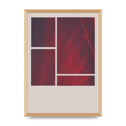 Grid Pink Sunset Art For The Home - A2 framed