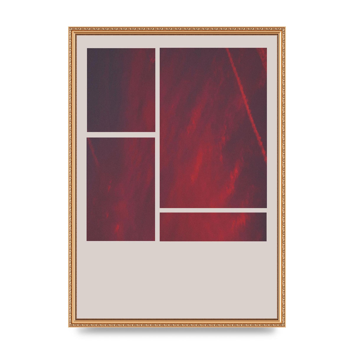 Grid Pink Sunset Art For The Home - A2 framed