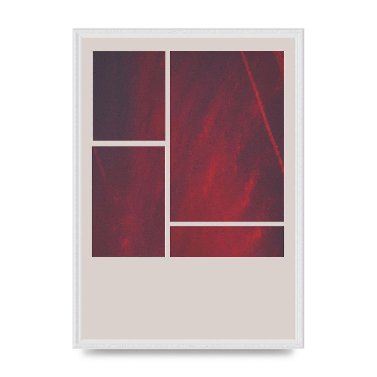 Grid Pink Sunset Art For The Home - A2 framed