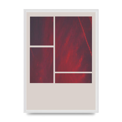 Grid Pink Sunset Art For The Home - A2 framed