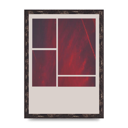 Grid Pink Sunset Art For The Home - A3 framed