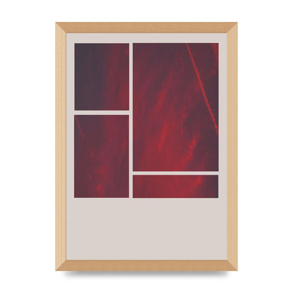 Grid Pink Sunset Art For The Home - A3 framed