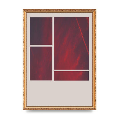 Grid Pink Sunset Art For The Home - A3 framed