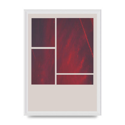Grid Pink Sunset Art For The Home - A3 framed