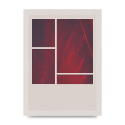 Grid Pink Sunset Art For The Home - A4 framed