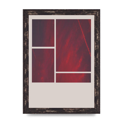 Grid Pink Sunset Art For The Home - A4 framed