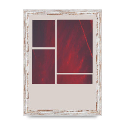 Grid Pink Sunset Art For The Home - A4 framed