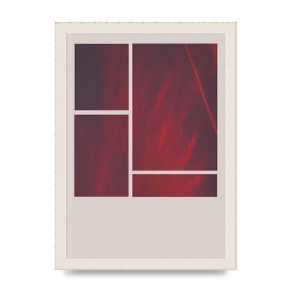 Grid Pink Sunset Art For The Home - A4 framed