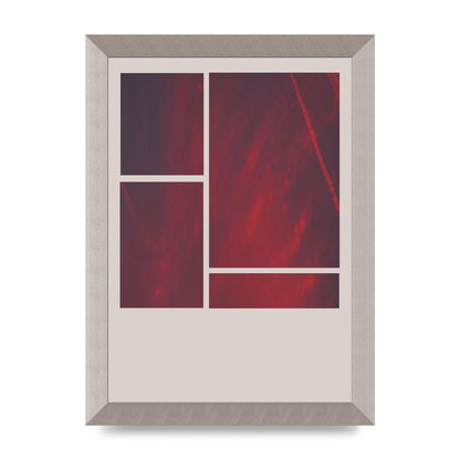 Grid Pink Sunset Art For The Home - A4 framed