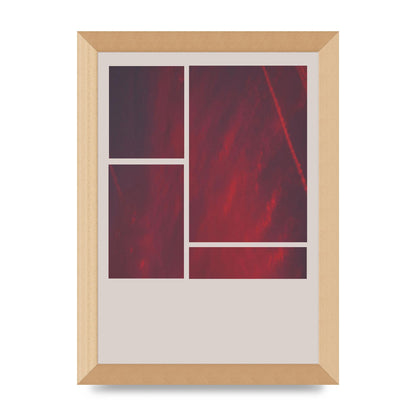 Grid Pink Sunset Art For The Home - A4 framed