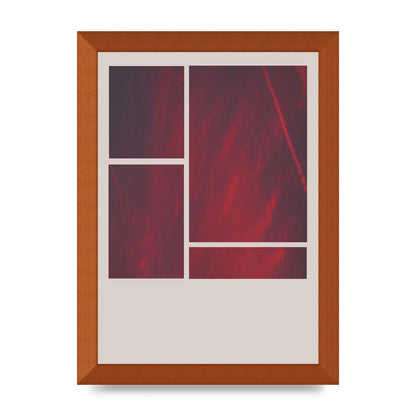 Grid Pink Sunset Art For The Home - A4 framed