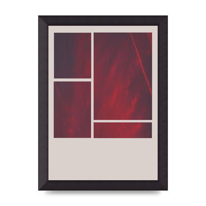 Grid Pink Sunset Art For The Home - A4 framed