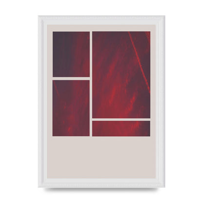 Grid Pink Sunset Art For The Home - A4 framed
