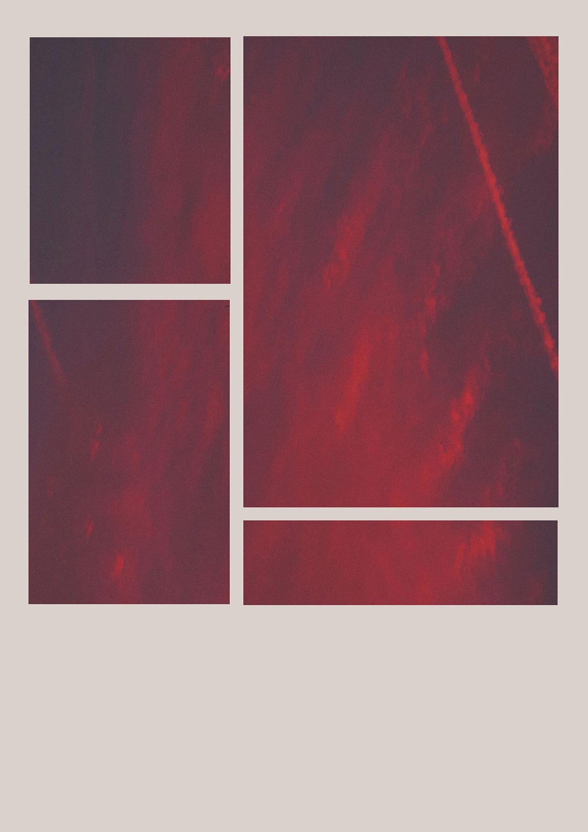 Grid Pink Sunset Art For The Home - detail