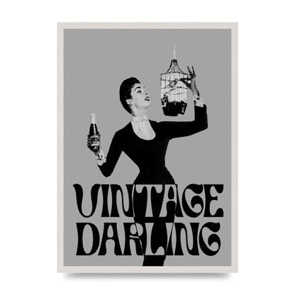 Vintage Darling Halftone" Art For The Home - A2 framed