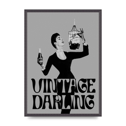 Vintage Darling Halftone" Art For The Home - A2 framed