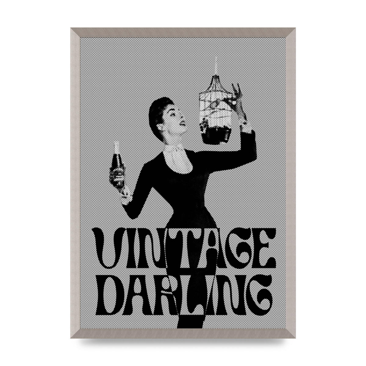 Vintage Darling Halftone" Art For The Home - A2 framed