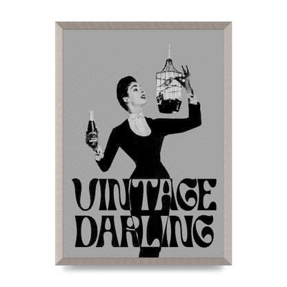 Vintage Darling Halftone" Art For The Home - A2 framed