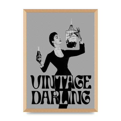 Vintage Darling Halftone" Art For The Home - A2 framed