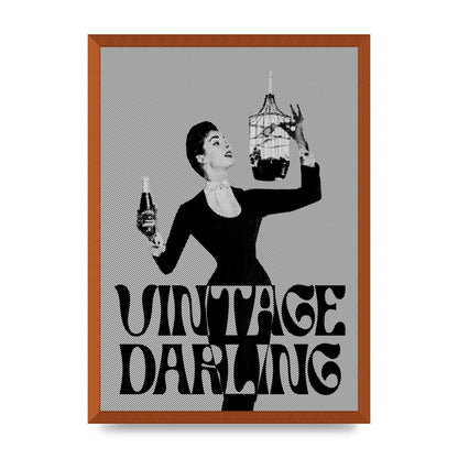 Vintage Darling Halftone" Art For The Home - A2 framed