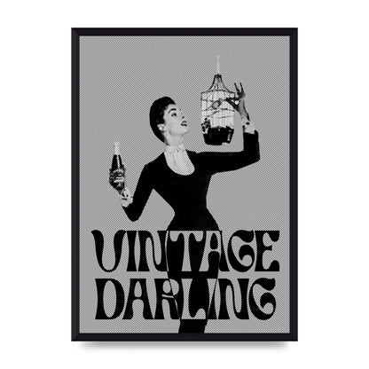 Vintage Darling Halftone" Art For The Home - A3 framed