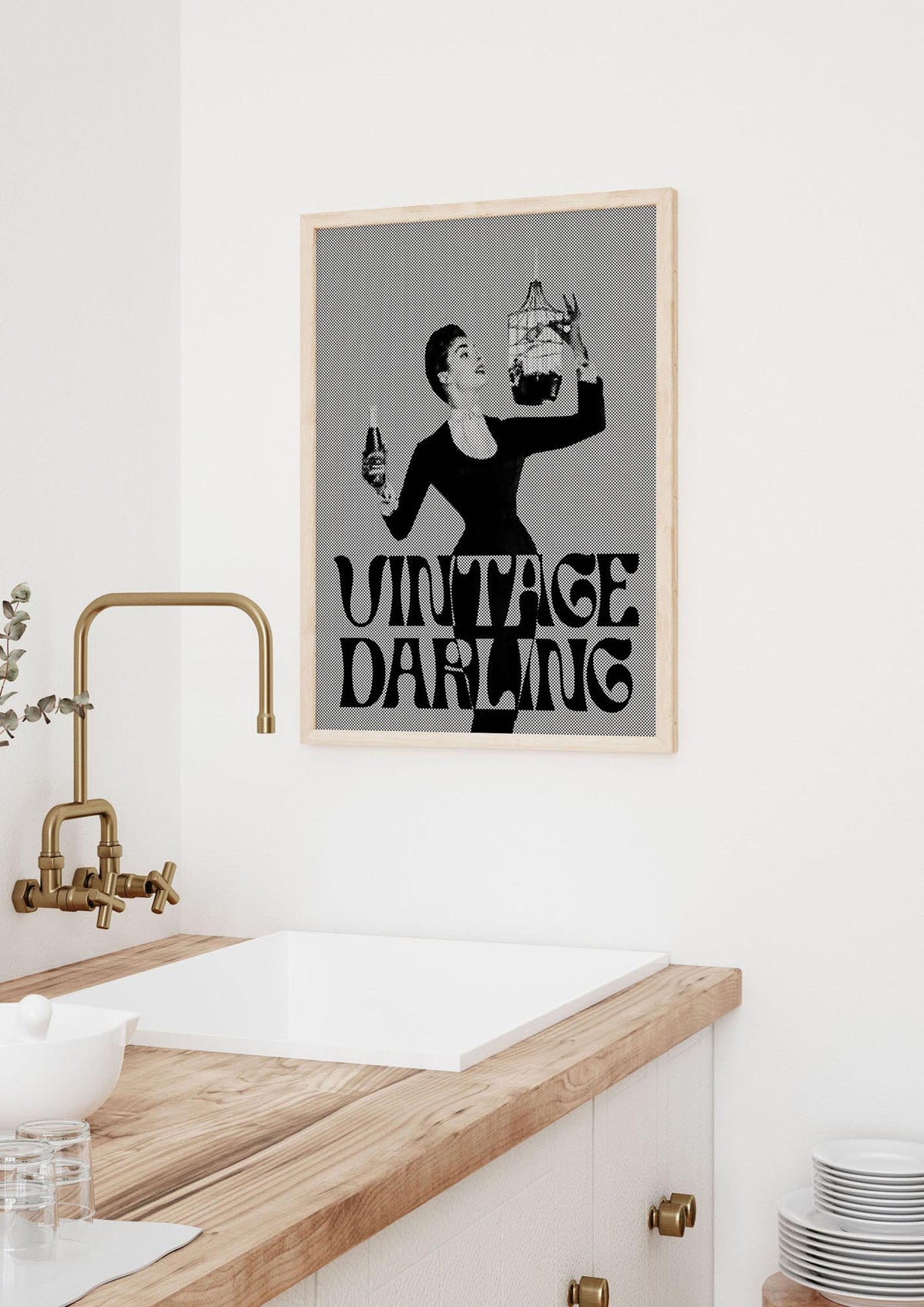 Vintage Darling Halftone" Art For The Home - kitchen 3
