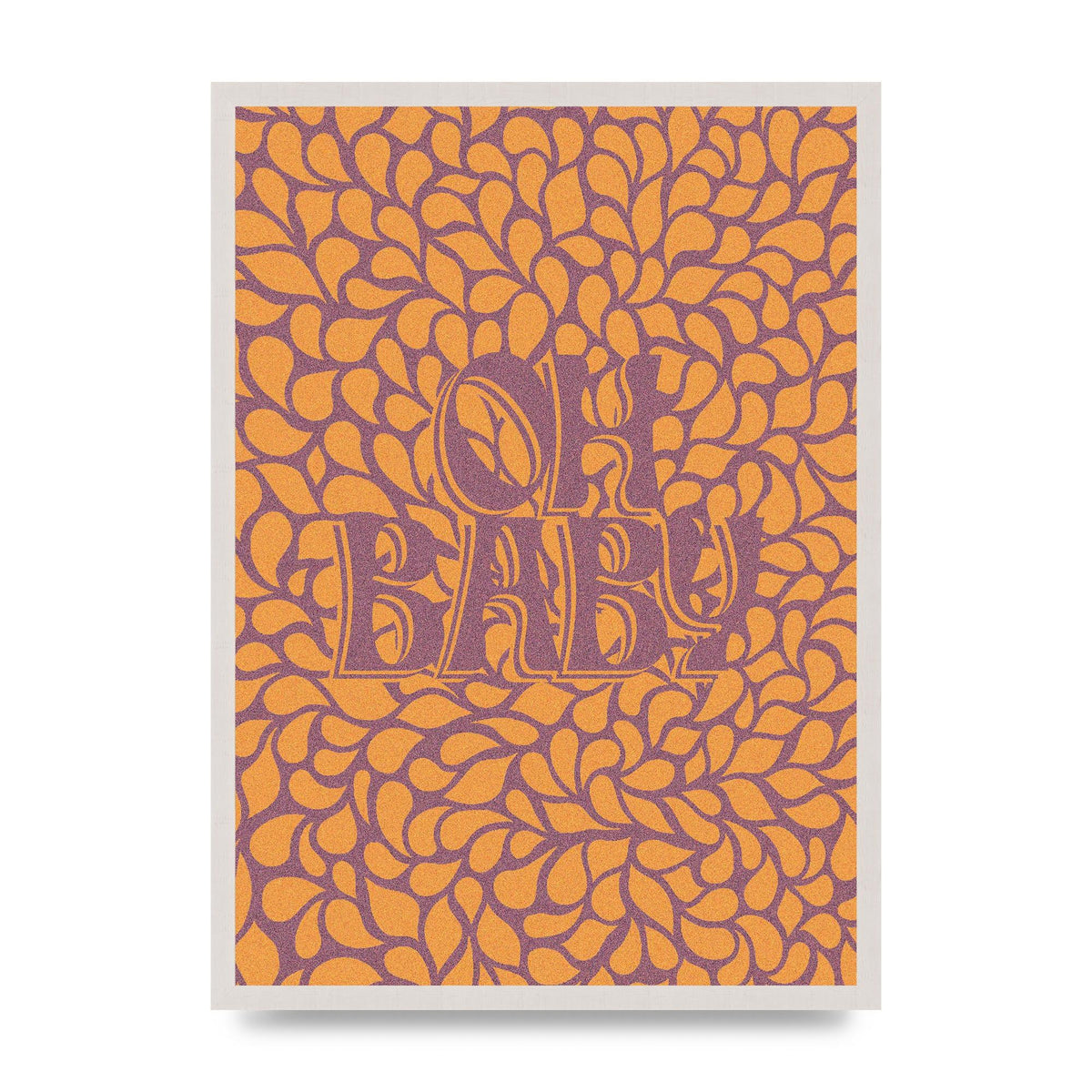 Oh Baby Coral Pattern" Printed Poster - A2 framed