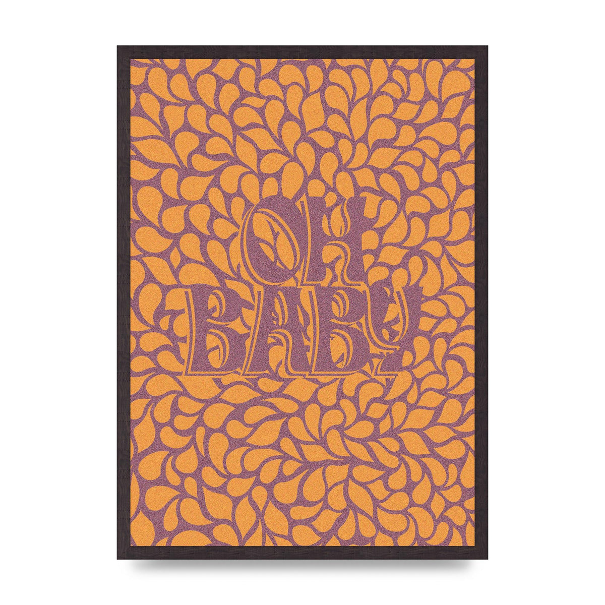 Oh Baby Coral Pattern" Printed Poster - A2 framed