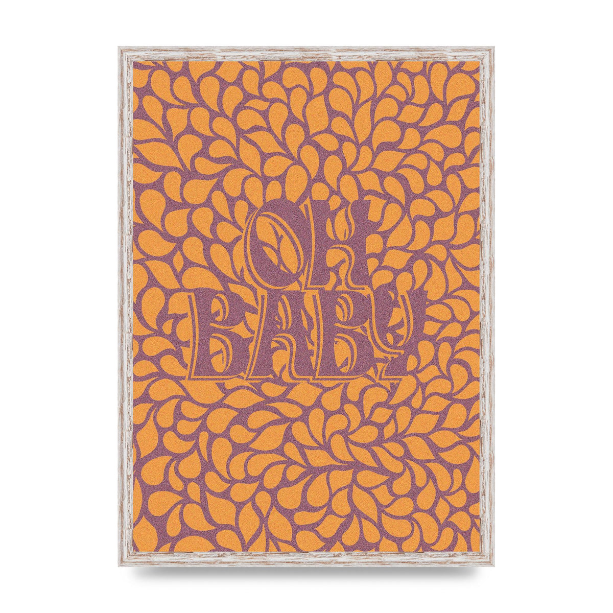 Oh Baby Coral Pattern" Printed Poster - A2 framed
