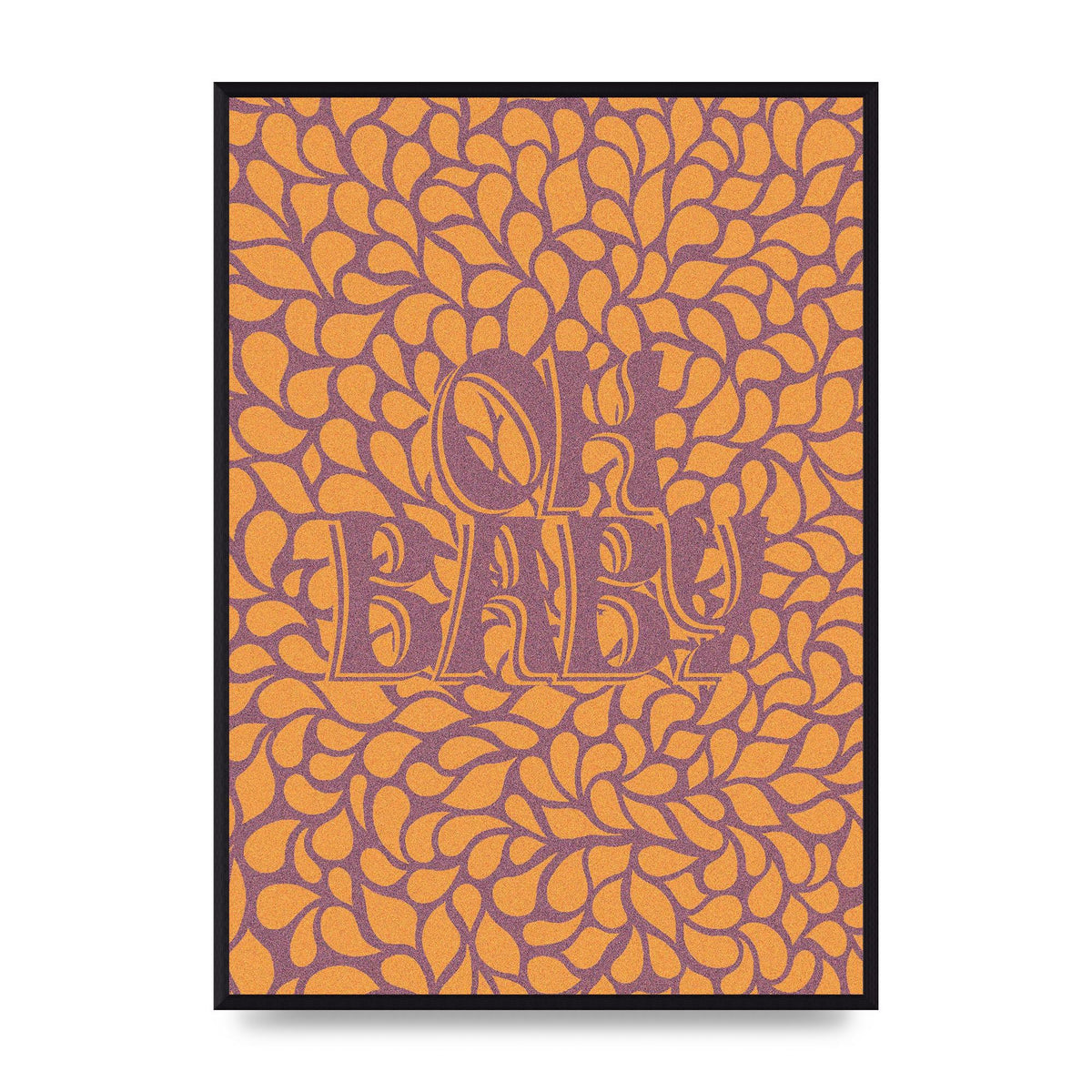 Oh Baby Coral Pattern" Printed Poster - A2 framed