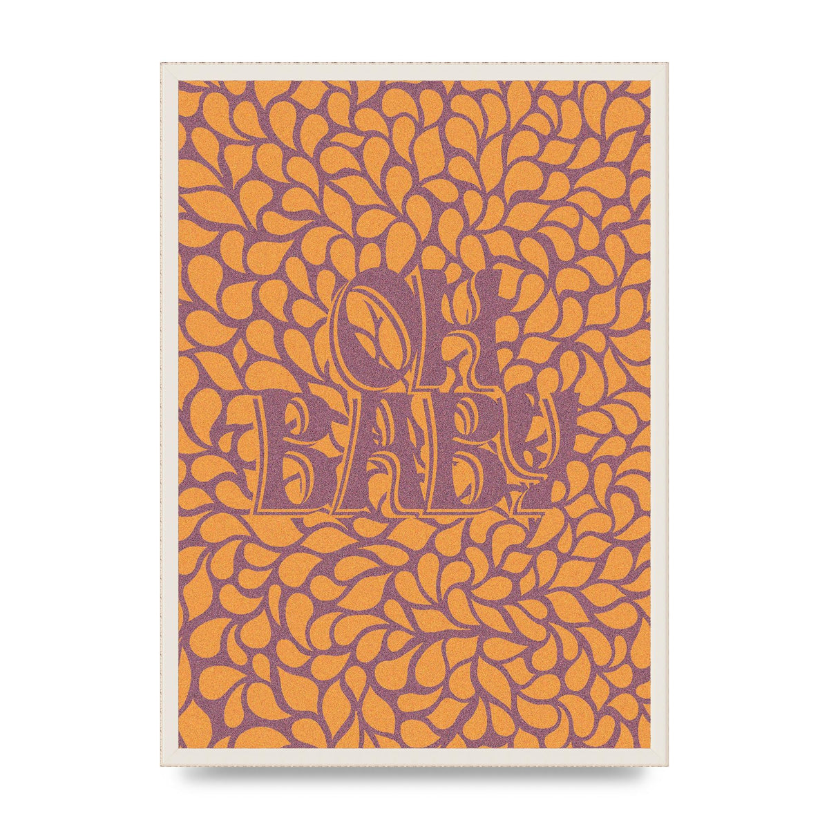 Oh Baby Coral Pattern" Printed Poster - A2 framed