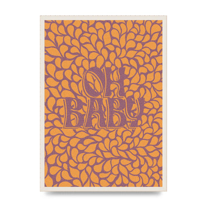 Oh Baby Coral Pattern" Printed Poster - A2 framed