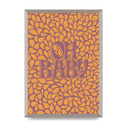 Oh Baby Coral Pattern" Printed Poster - A2 framed