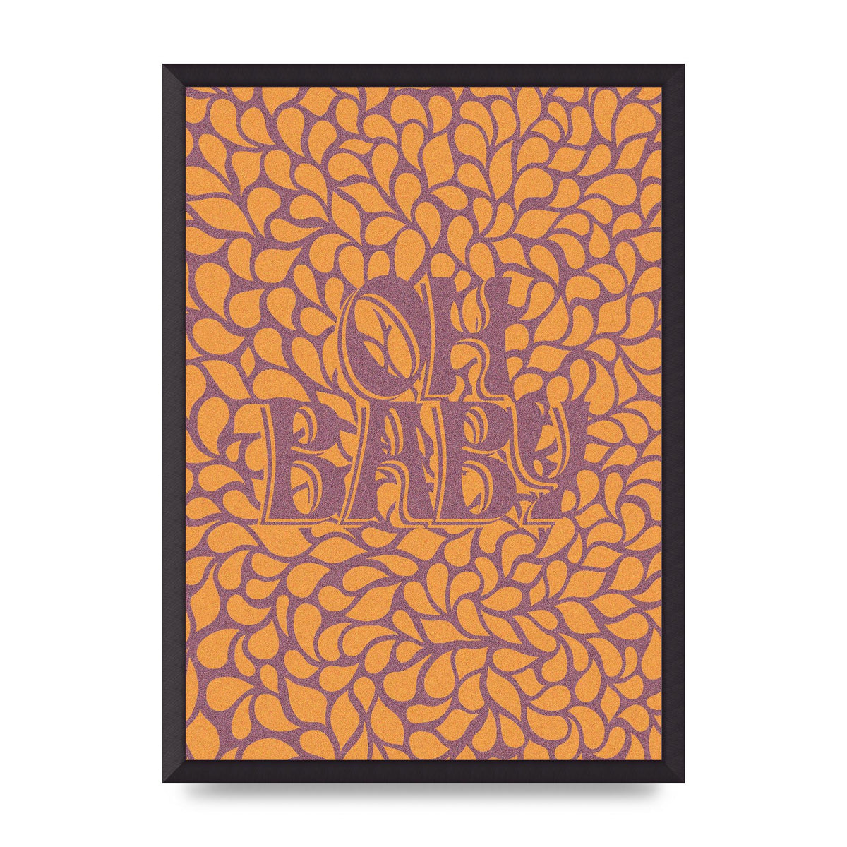Oh Baby Coral Pattern" Printed Poster - A2 framed