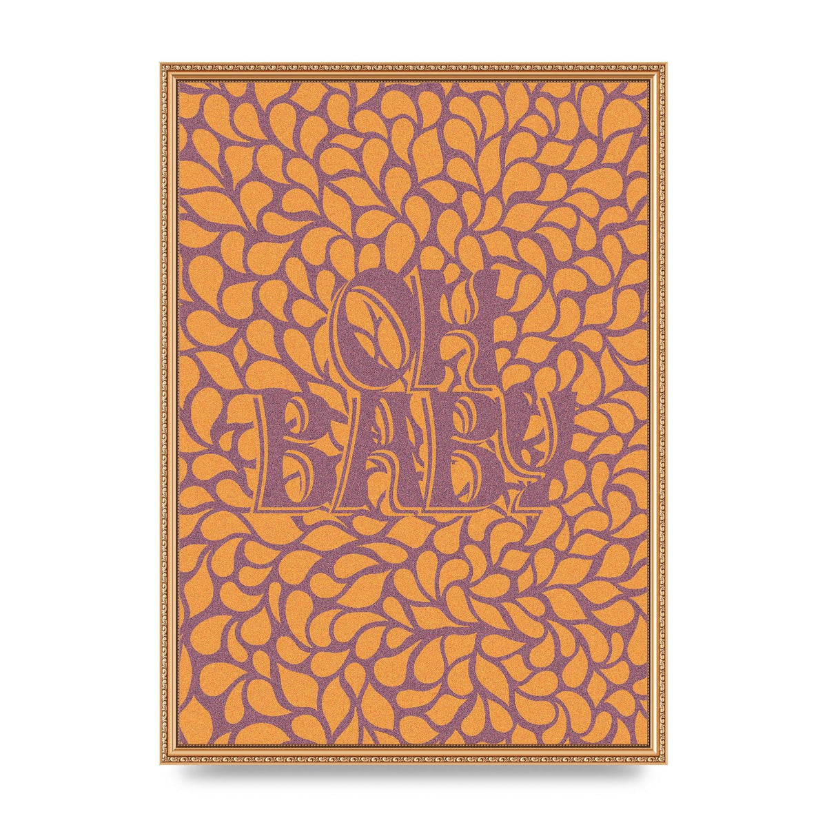 Oh Baby Coral Pattern" Printed Poster - A2 framed