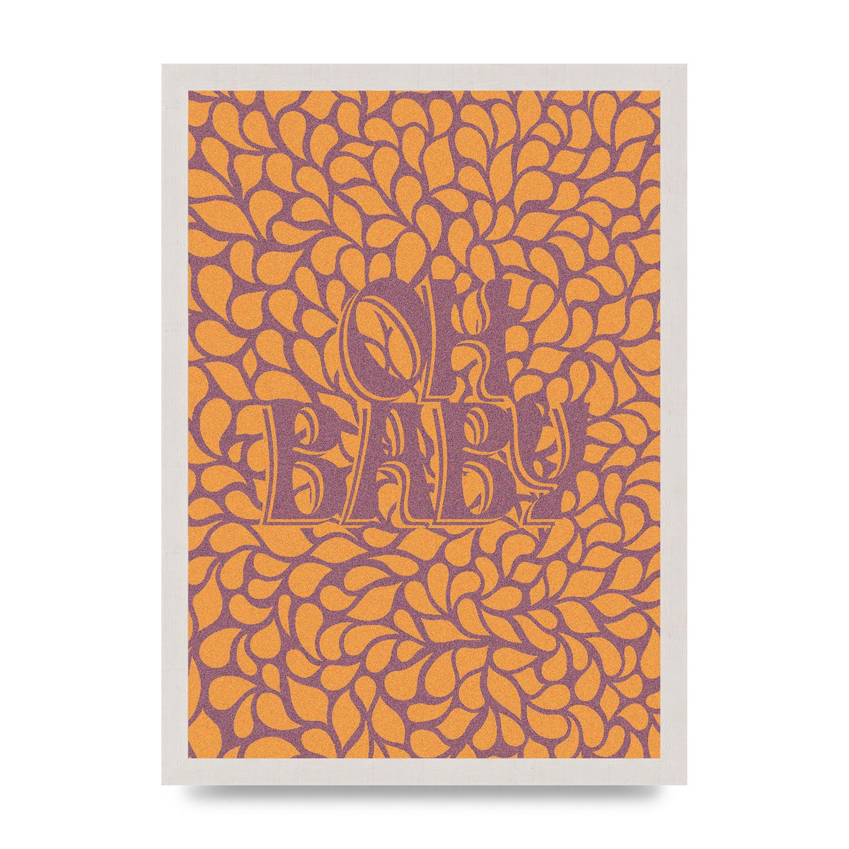 Oh Baby Coral Pattern" Printed Poster - A3 framed