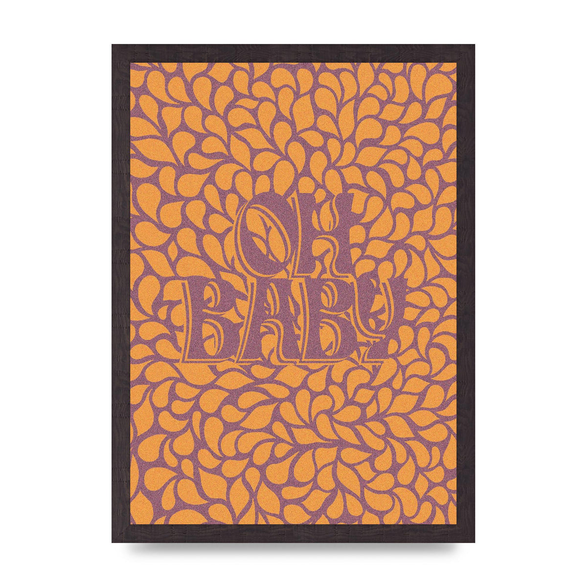 Oh Baby Coral Pattern" Printed Poster - A3 framed