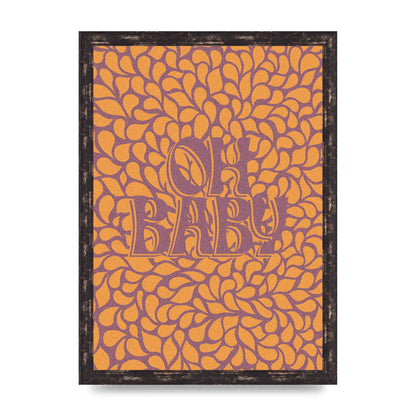 Oh Baby Coral Pattern" Printed Poster - A3 framed