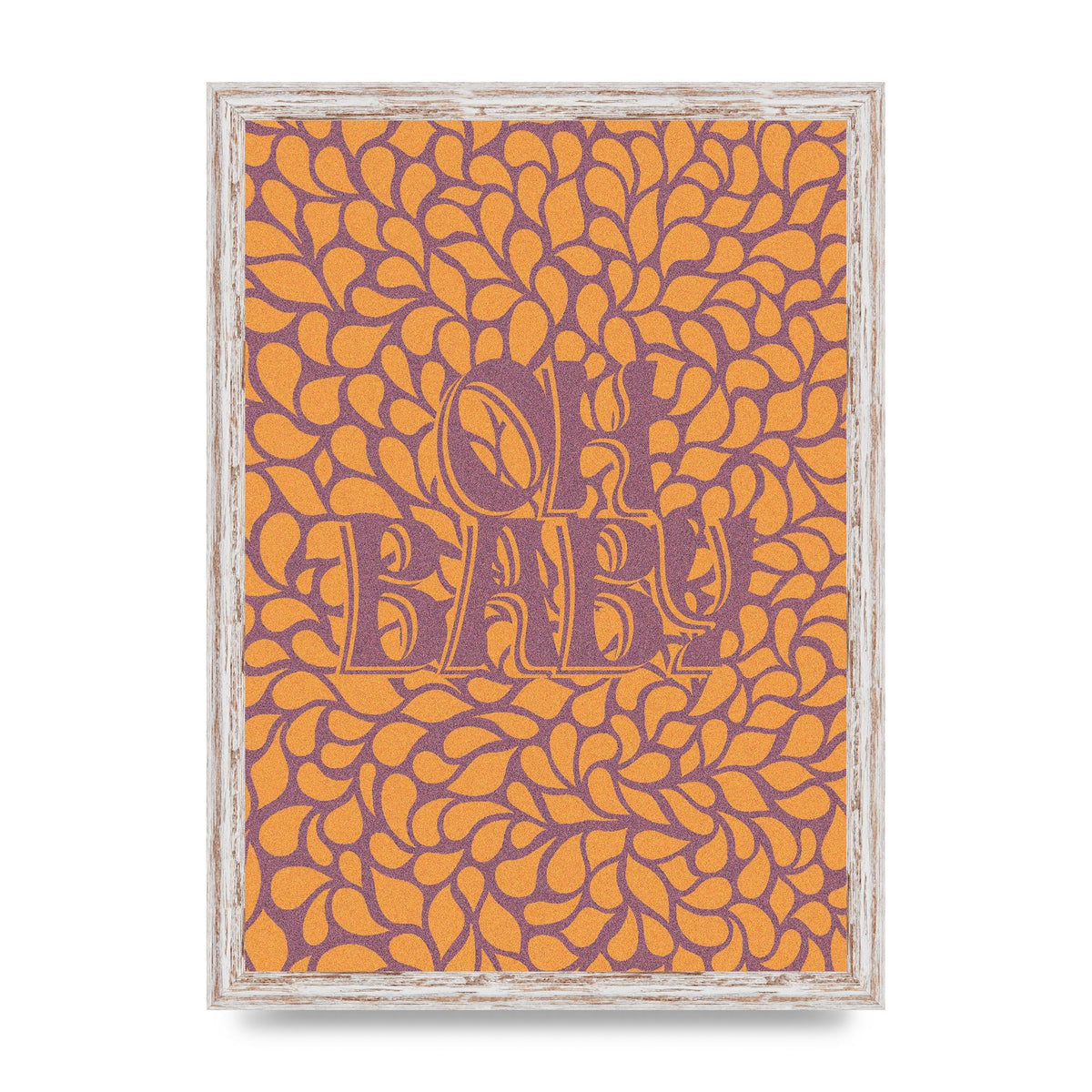 Oh Baby Coral Pattern" Printed Poster - A3 framed