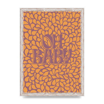 Oh Baby Coral Pattern" Printed Poster - A3 framed