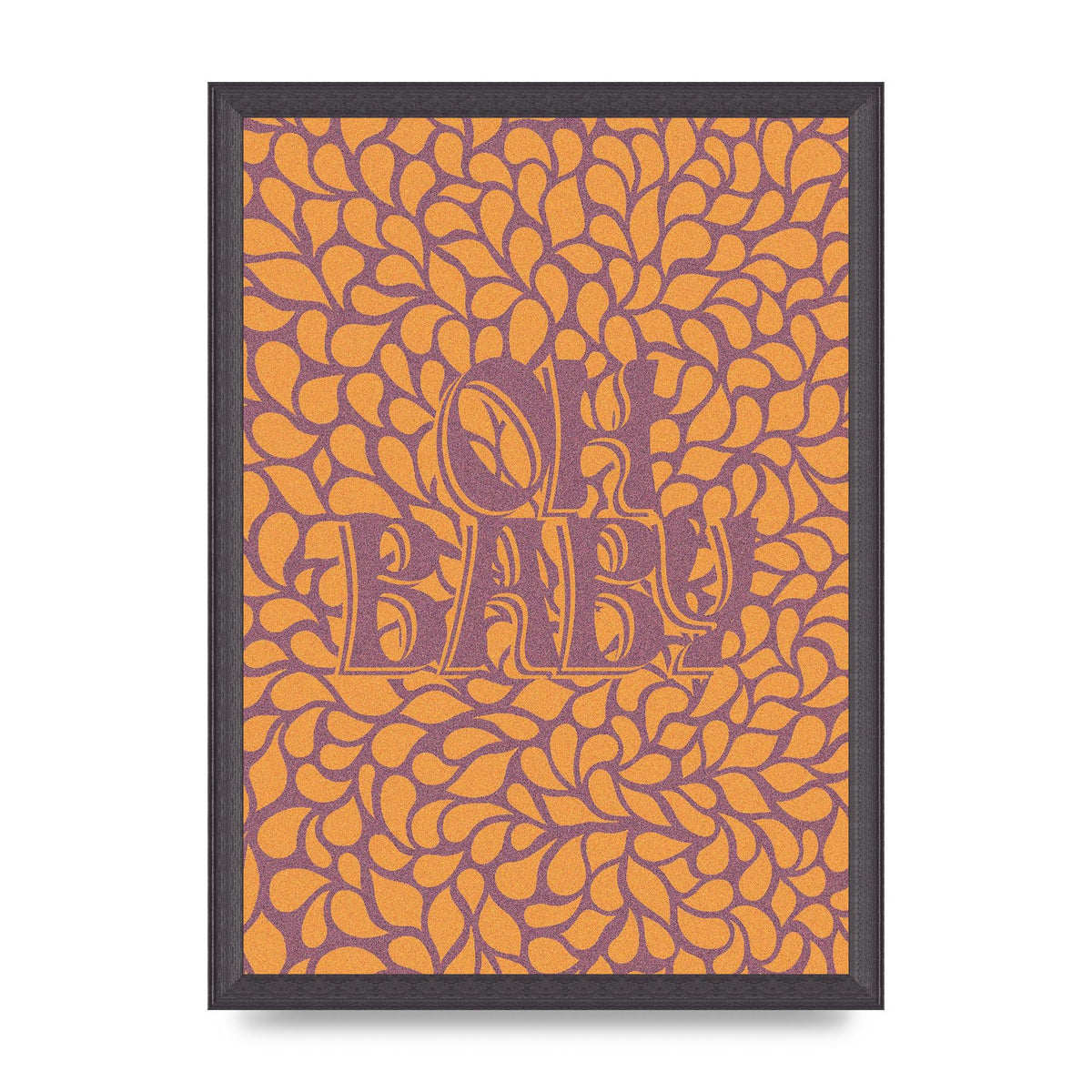 Oh Baby Coral Pattern" Printed Poster - A3 framed