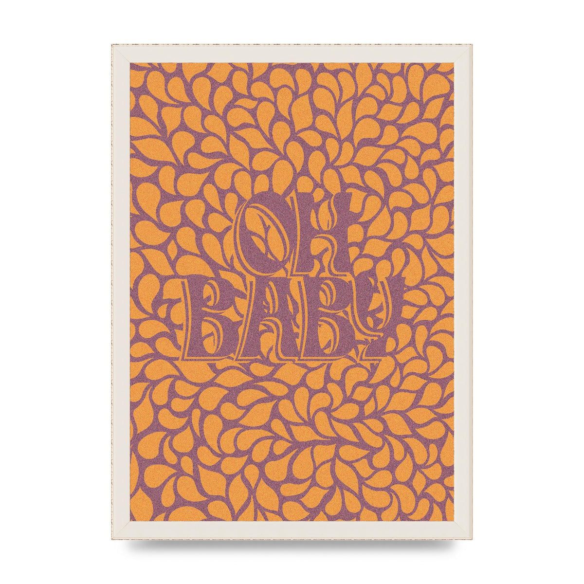 Oh Baby Coral Pattern" Printed Poster - A3 framed