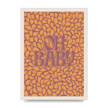 Oh Baby Coral Pattern" Printed Poster - A3 framed